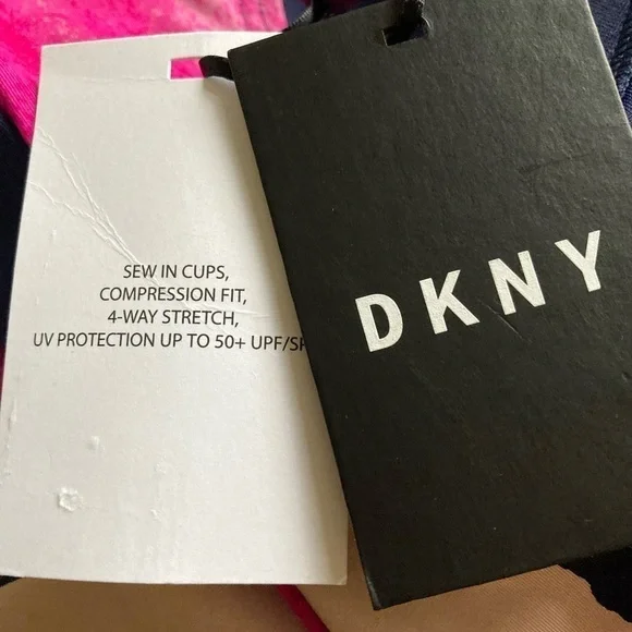 NWT DKNY Halter One Piece Swimsuit Abstract Print - Picture 6 of 14